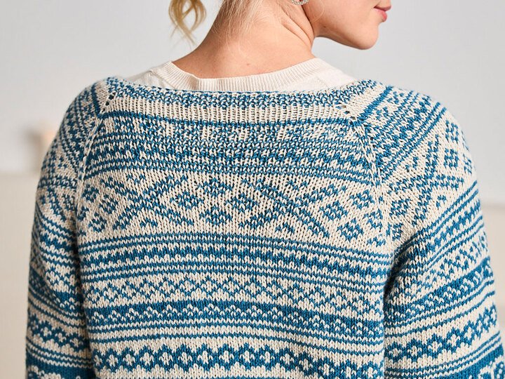 RAGLANJACKE EDDA, Doubleface gestrickt