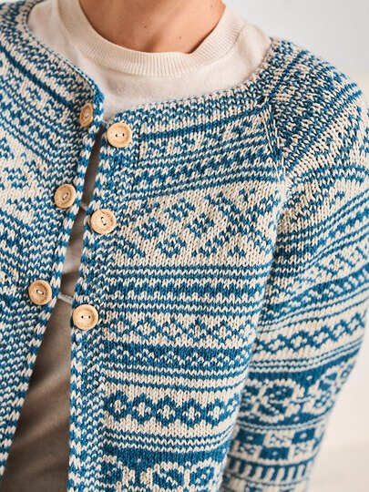 RAGLANJACKE EDDA, Doubleface gestrickt