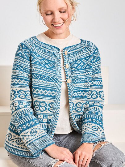 RAGLANJACKE EDDA, gestrickt