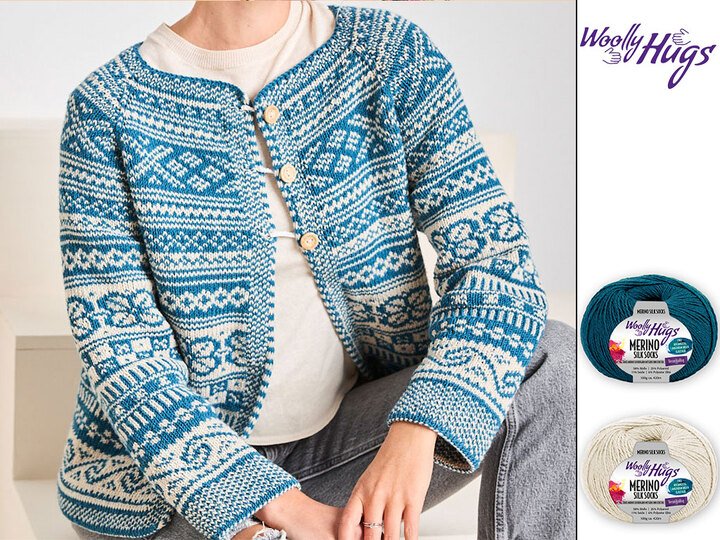 RAGLANJACKE EDDA, gestrickt