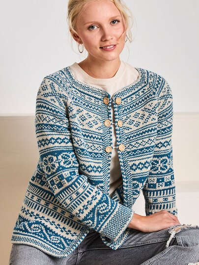 RAGLANJACKE EDDA, gestrickt