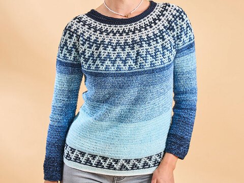 HÄKELPULLI EILEEN, gehäkelt