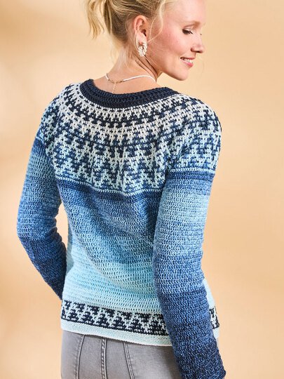 HÄKELPULLI EILEEN, gehäkelt