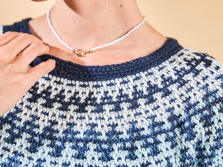 HÄKELPULLI EILEEN, gehäkelt