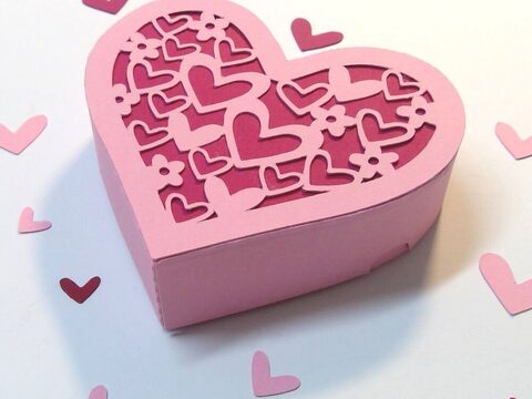 Herz Schachtel Plotterdatei SVG DXF