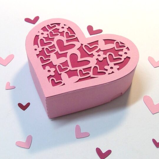 Herz Schachtel Plotterdatei SVG DXF