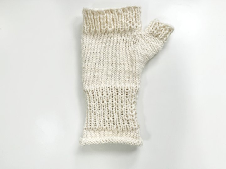 Mitsy Damen Stulpen – Strickanleitung für fingerlose Handschuhe mit Daumen