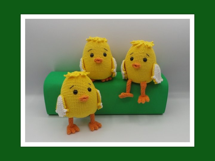 Häkelanleitung Küken Trio