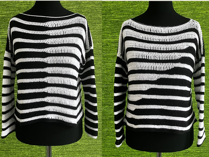 Black and White – Unite- - Häkelanleitung für Pulli oder Tunika