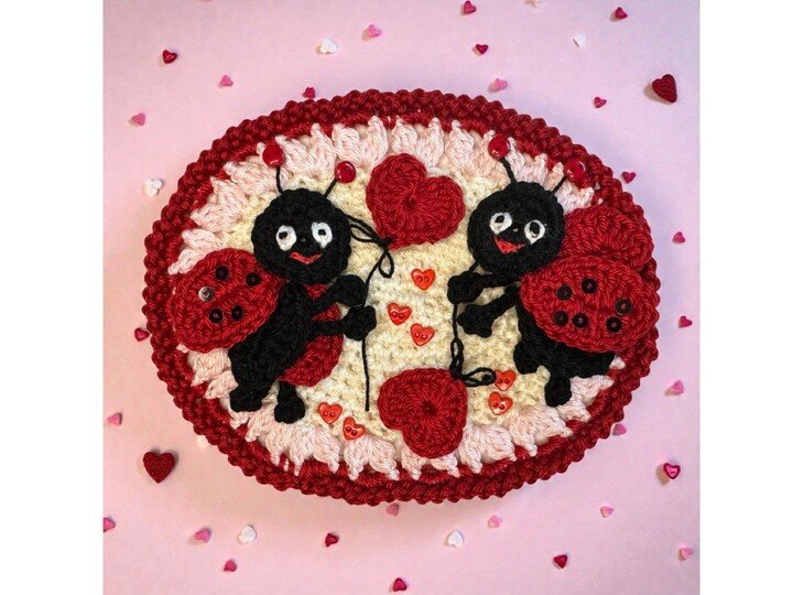 Ladybugs applique crochet