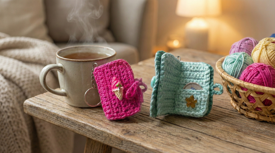 Häkelanleitung Schlüsselanhänger Buch – Mini Buch für Einkaufschip & Liebes