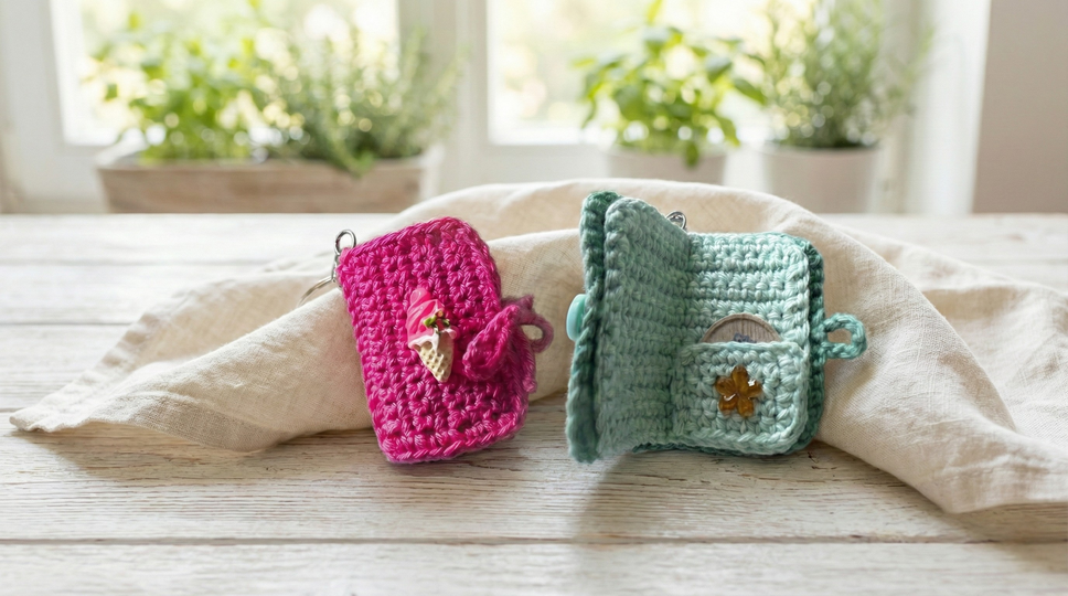 Häkelanleitung Schlüsselanhänger Buch – Mini Buch für Einkaufschip & Liebes