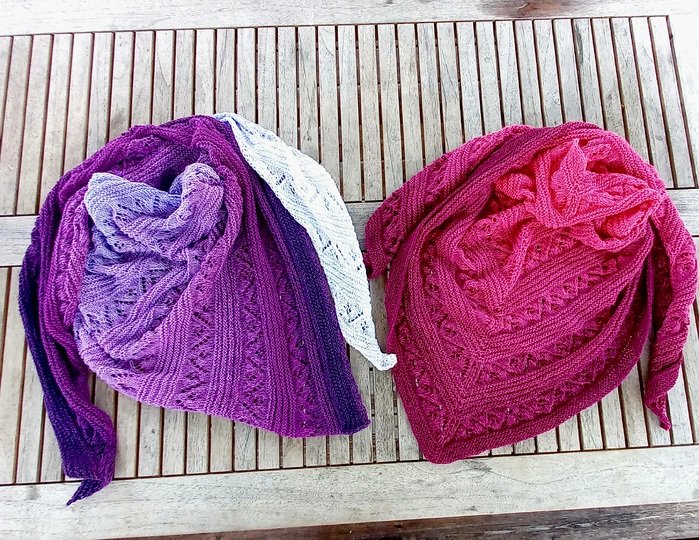 Strickanleitung asymmetrisches Dreiecktuch "Giulia"