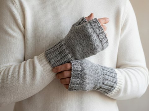 Knitting pattern men’s wrist warmers MATS | fingerless gloves | PDF