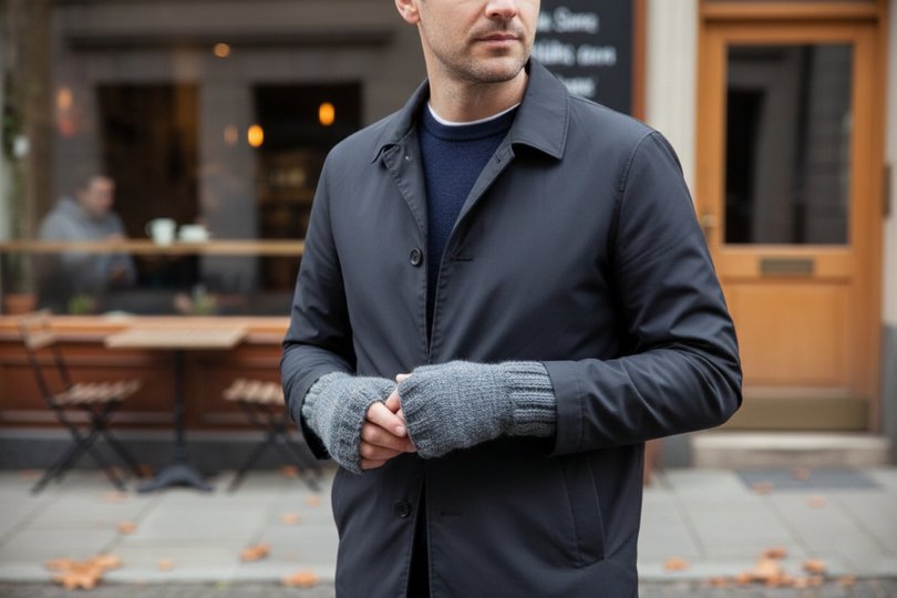 Knitting pattern men’s wrist warmers MATS | fingerless gloves | PDF