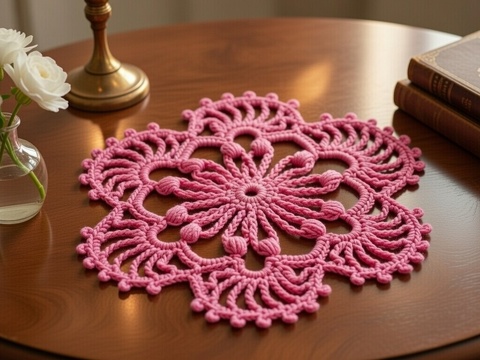 Crochet Round Motif Pattern PDF + English Video Tutorial – Circular Design