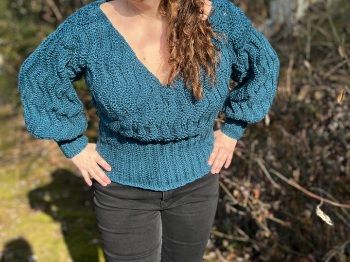 Crochet Pattern "Amalfi-Wrapped"-Sweater