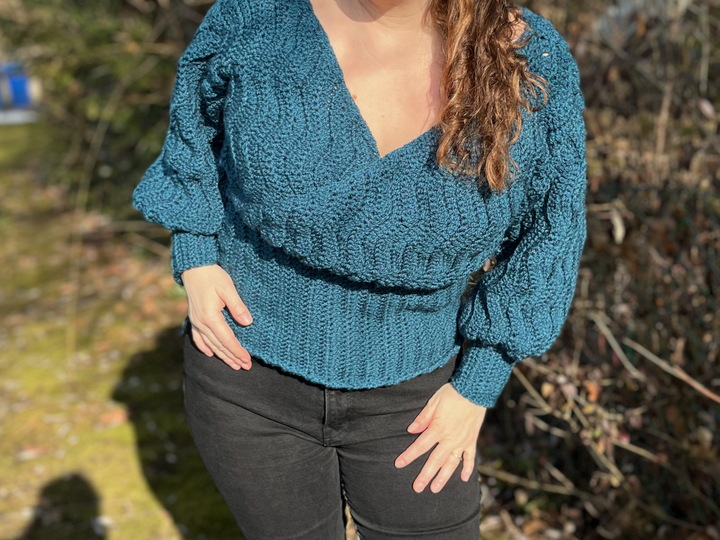 Häkelanleitung "Amalfi-Wrap"-Pullover