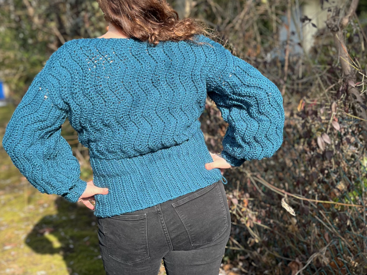 Häkelanleitung "Amalfi-Wrap"-Pullover