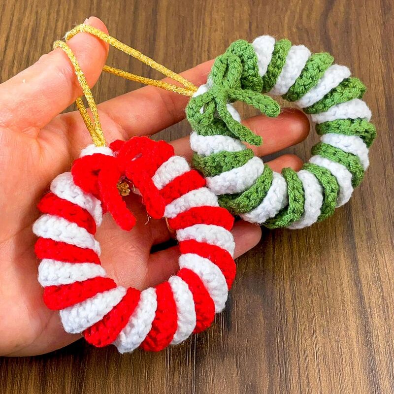 Candy Cane Wreath Crochet Pattern PDF – Easy Holiday Ornament Tutorial - Image 3