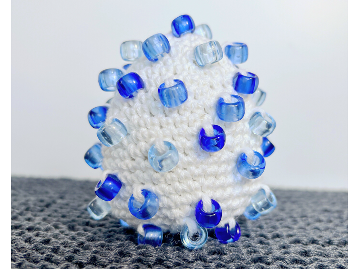 Beaded Crochet Easter Egg Fidget Pattern, Crochet Easter Decor Tablescape