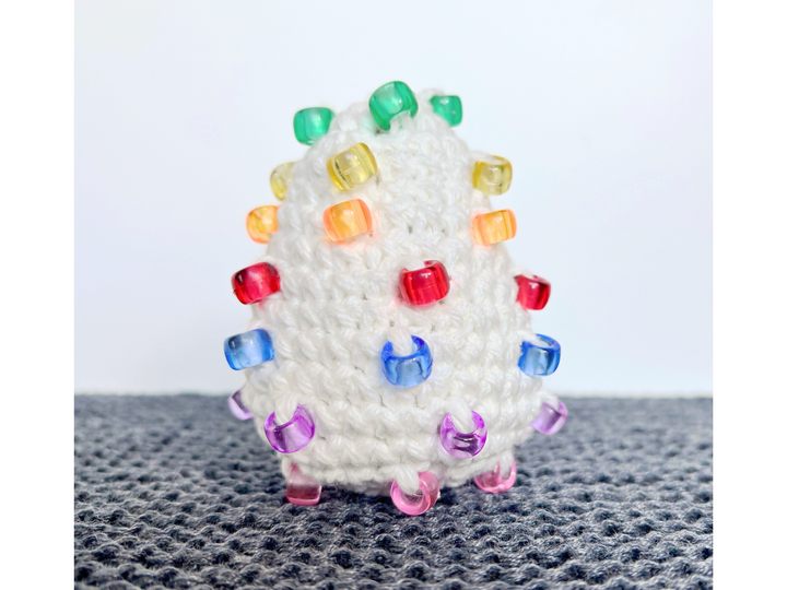 Beaded Crochet Easter Egg Fidget Pattern, Crochet Easter Decor Tablescape