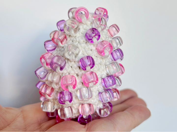 Beaded Crochet Easter Egg Fidget Pattern, Crochet Easter Decor Tablescape