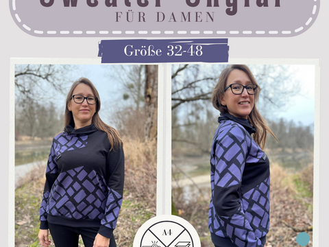 Nähanleitung und Schnittmuster Sweater Skylar für Damen 32-48