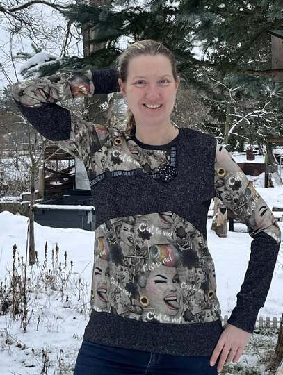 Nähanleitung und Schnittmuster Sweater Skylar für Damen 32-48