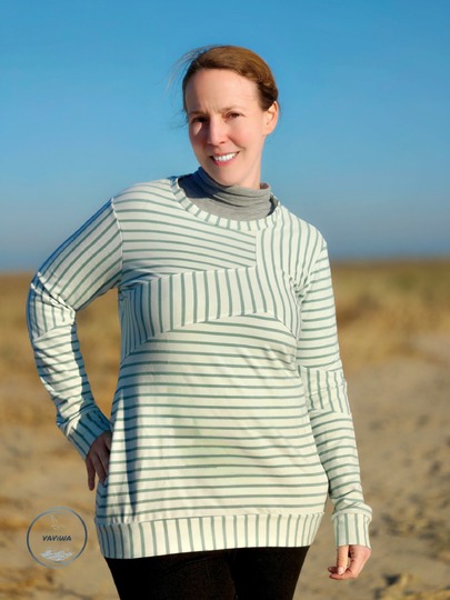 Nähanleitung und Schnittmuster Sweater Skylar für Damen 32-48