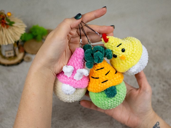 Spring Garden Gnomes Crochet Pattern – Bunny, Carrot & Chick Gnome PDF Set