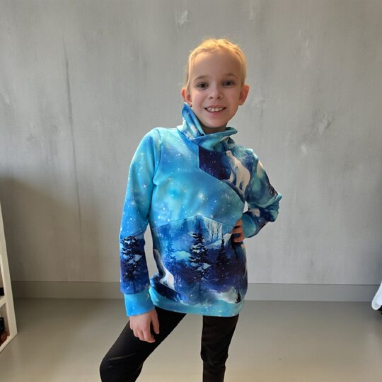 Nähanleitung und Schnittmuster Sweater Skylar für Mädchen 74-176