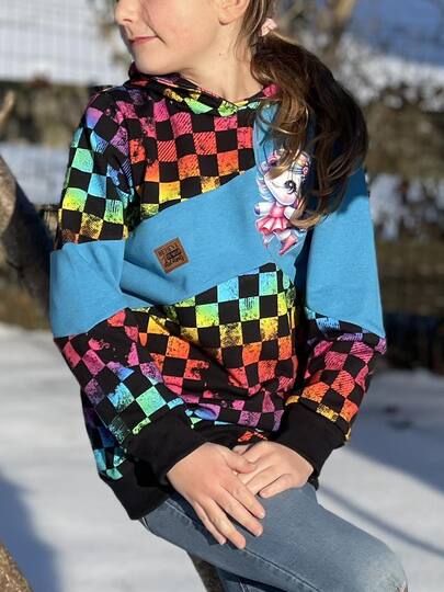 Nähanleitung und Schnittmuster Sweater Skylar für Mädchen 74-176