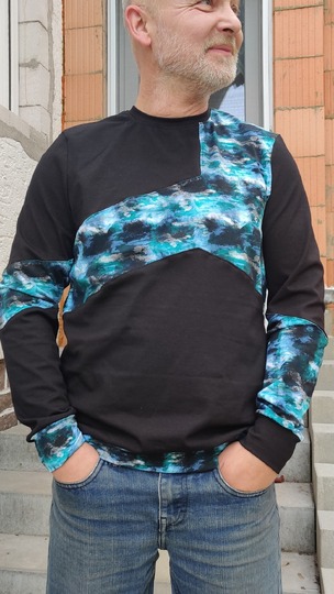 Schnittmuster und Nähanleitung Sweater Hoodie Skylar für Herren 42-60