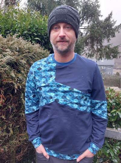 Schnittmuster und Nähanleitung Sweater Hoodie Skylar für Herren 42-60