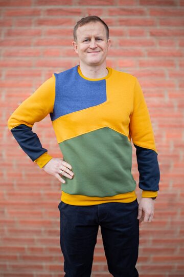 Schnittmuster und Nähanleitung Sweater Hoodie Skylar für Herren 42-60