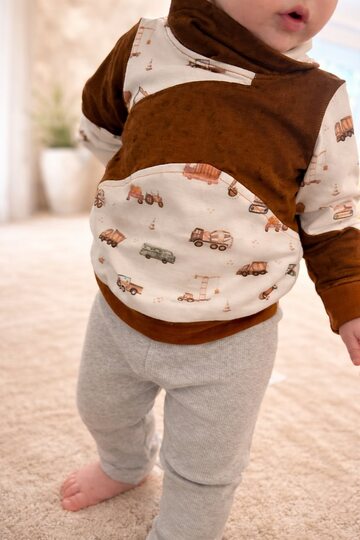 Schnittmuster und Nähanleitung Hoodie Sweater Skylar für Jungen 74-176