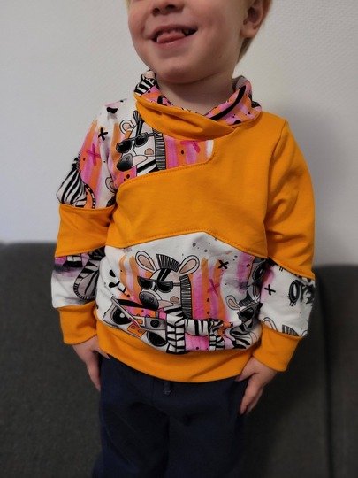 Schnittmuster und Nähanleitung Hoodie Sweater Skylar für Jungen 74-176