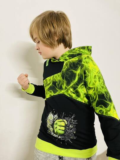 Schnittmuster und Nähanleitung Hoodie Sweater Skylar für Jungen 74-176