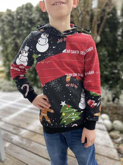 Schnittmuster und Nähanleitung Hoodie Sweater Skylar für Jungen 74-176