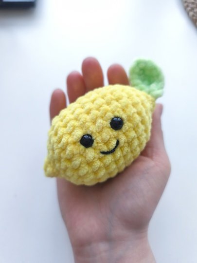 Zitrone häkeln – Amigurumi Mini Obst – Anfänger – PDF Anleitung