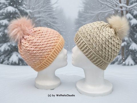 Häkelanleitung Mütze "Wellenmeer" - alle Größen - unisex