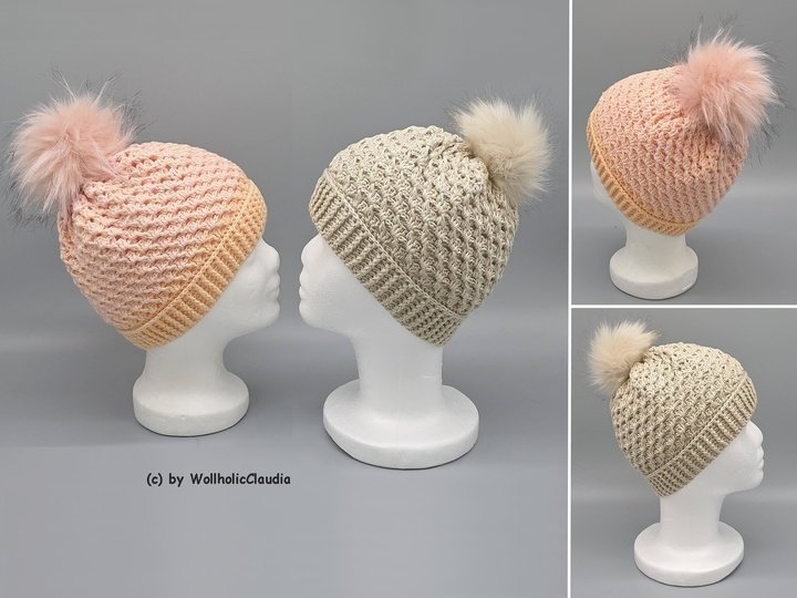 Häkelanleitung Mütze "Wellenmeer" - alle Größen - unisex