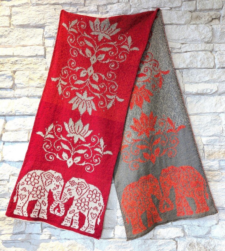 Double sided knitting pattern "Indian Love" - stole / wrap - Image 11