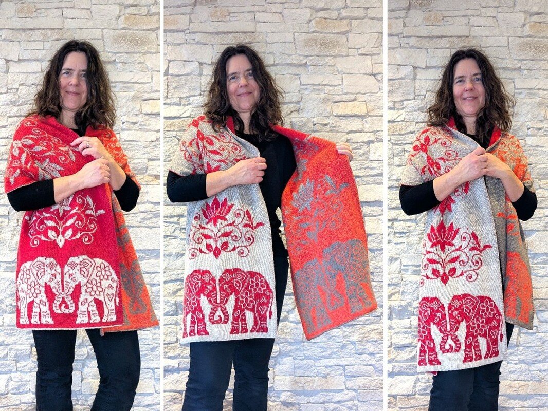 Strickanleitung "Indian Love" - Schultertuch / Stola in Doubleface - Bild 5