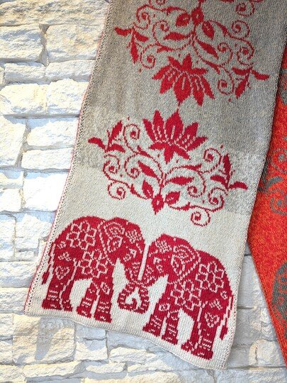 Double sided knitting pattern "Indian Love" - stole / wrap