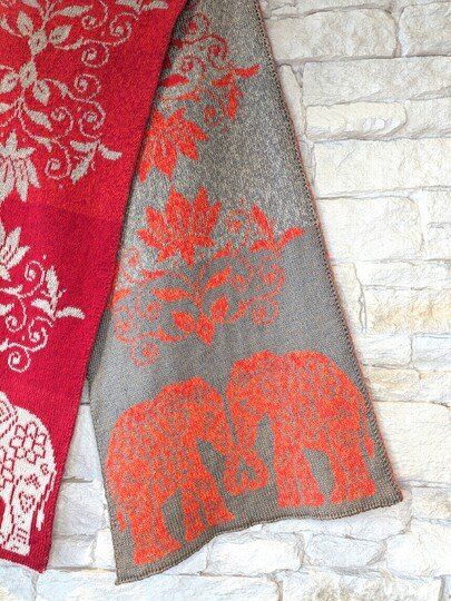 Double sided knitting pattern "Indian Love" - stole / wrap