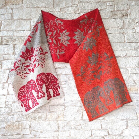 Double sided knitting pattern "Indian Love" - stole / wrap