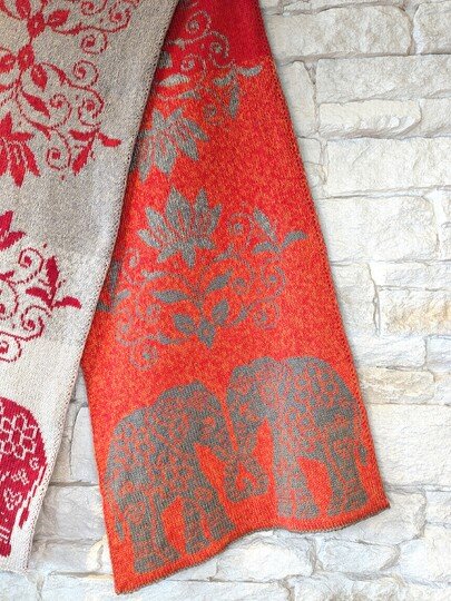 Double sided knitting pattern "Indian Love" - stole / wrap