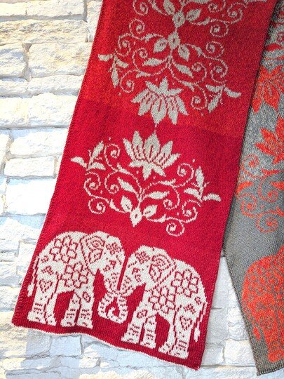 Strickanleitung "Indian Love" - Schultertuch / Stola in Doubleface